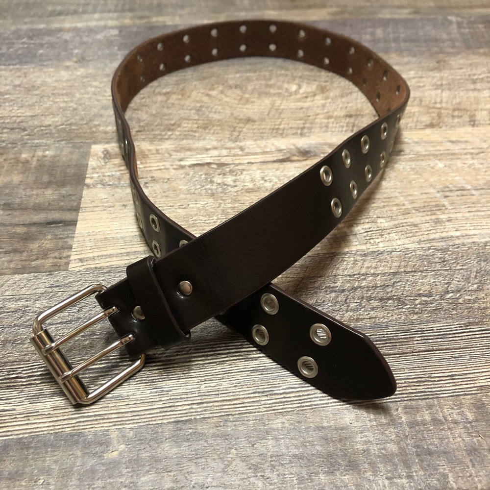 💙 Brown Double Grommet Belt - 43" 💙
